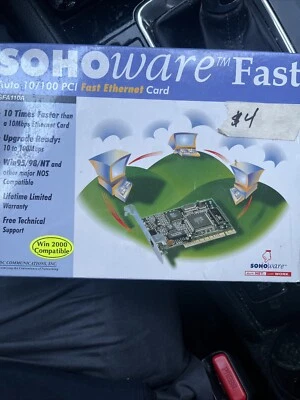 SOHOware Fast Auto 10/100 PCI Ethernet Card (SFA110A) - NEW Sealed - Image 1 of 2