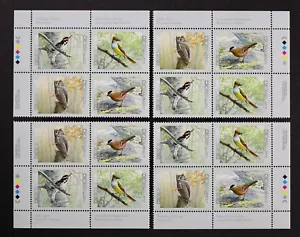 CANADA 1998 #1710-13, 1713a, 45c Birds Matched Inscription Blocks Mint NH - Foto 1 di 1