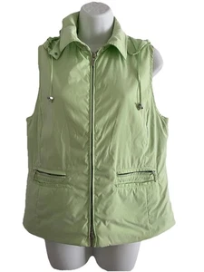 Faconnable Damen Weste mit Kapuze Medium grün wasserabweisend ärmellos durchgehender Reißverschluss - Bild 1 von 11