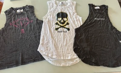 Lote de 3 camisetas sin mangas Soulcycle talla M/sin mangas atléticas gimnasio entrenamiento para mujer” Foto 1 de 4