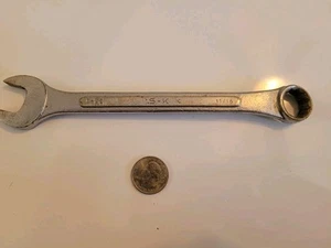 S-K tools C-22, 11/16" combination wrench, 12-point, 8.25" long, alloy, USA - Picture 1 of 6