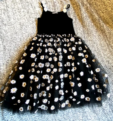 Petite & Hailey Daisy Tutu Dress Black Tulle Knee Length Girls Dress Sz 8 - Image 1 of 4