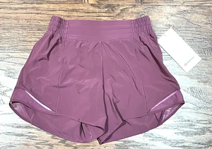 NEW Women Lululemon Hotty Hot High-Rise Lined Short 4" Mystic Size 6 - Picture 1 of 9