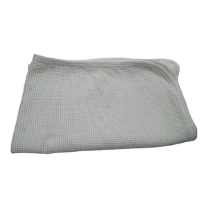 Vintage Baby Morgan Thermal Blanket White Cotton Waffle Weave Made In USA - Picture 1 of 3