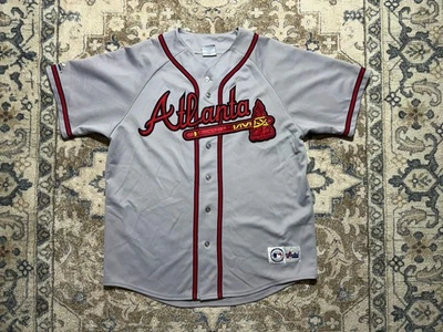 Vintage Majestic Atlanta Braves Blank MLB Jersey Gray Mens Size XL - Image 1 of 4