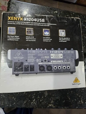 Behringer XENYX-X1204USB 12- Channel USB Audio Mixer w/Effects w/USB, power cord - Image 1 of 4