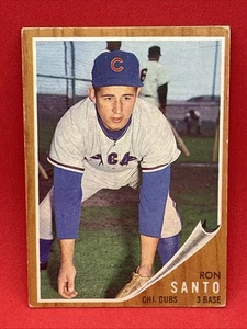 1962 Topps #170 Ron Santo Chicago Cubs Baseballkarte - Bild 1 von 2