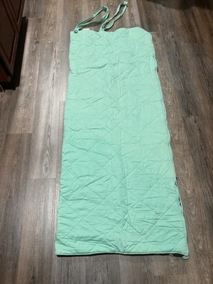 Pottery Barn 青少年 水绿色 棕色 波尔卡圆点 睡袋 毛毯 睡眠 — 第 1/4 张图片