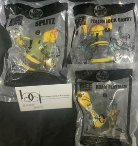 NUEVOS 3 JUGUETES SELLADOS DE LA PELÍCULA DE ABEJAS MCDONALDS HAPPY FOOD 2007 - SPLITZ, ADAM FLAYMAN - Imagen 1 de 6