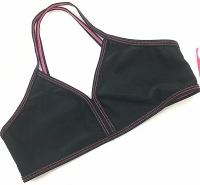 Xhilaration Bikini Traje de Baño Top Negro Rosa Niñas Mediano 7-8 UPF 50+ NUEVO $19.99 Foto 1 de 4