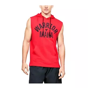 Under Armour Men’s Project Rock Terry Sleeveless Quick Dry Hoodie 1352693-608 - Picture 1 of 7