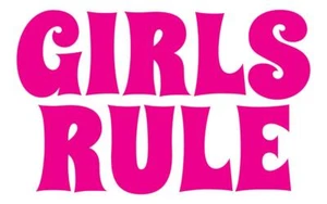 7" X 4.5" GIRLS RULE vinyl decal car window decal laptop sticker - Bild 1 von 2