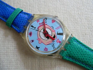 Reloj Swatch 1991 Gulp Massimo Giacon Comic Book Eye - Imagen 1 de 2