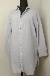 Niko and ... by ISSEY MIYAKE 4 anchor shawl collar blue shirt - Picture 1 of 13