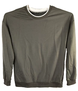 Sweatshirt leichter Rundhals Freizeit Langarm Pullover grün HERREN Medium - Bild 1 von 2
