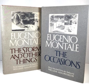 Set of 2 EUGENIO MONTALE Poems Books HC DJ~The Occasions~The Storm and Other... - Picture 1 of 4