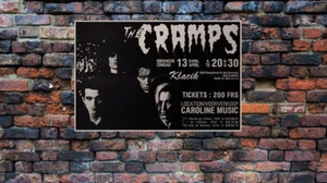The Cramps Paris concert ad 30" x 20"h stunning AF! Misfits Samhain Danzig - Picture 1 of 2