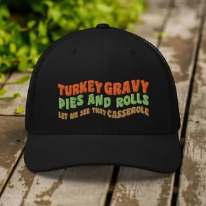 Truckermütze Thanksgiving Türkei Soße Kuchen und Rollen für Männer Frauen - Bild 1 von 25