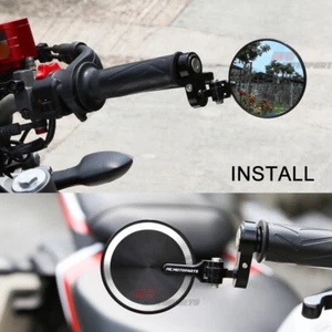 REBORN Silver Folding CNC Bar End Mirrors For MONSTER M750/900/1000 94-03 - Picture 1 of 5