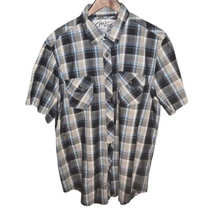 Chals Plaid Shirt Short Sleeve Button Up Casual Summer MensXXL - Picture 1 of 7
