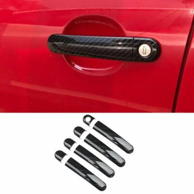 Exterior Outside Door Handle Trim For Volkswagen Tiguan 10-2016 ABS Carbon Fiber - Изображение 1 из 4