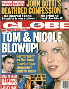 GLOBE Magazine Nov. 20 2001 Nicole Kidman Tom Cruise John Gotti Marilyn Monroe - Imagen 1 de 2