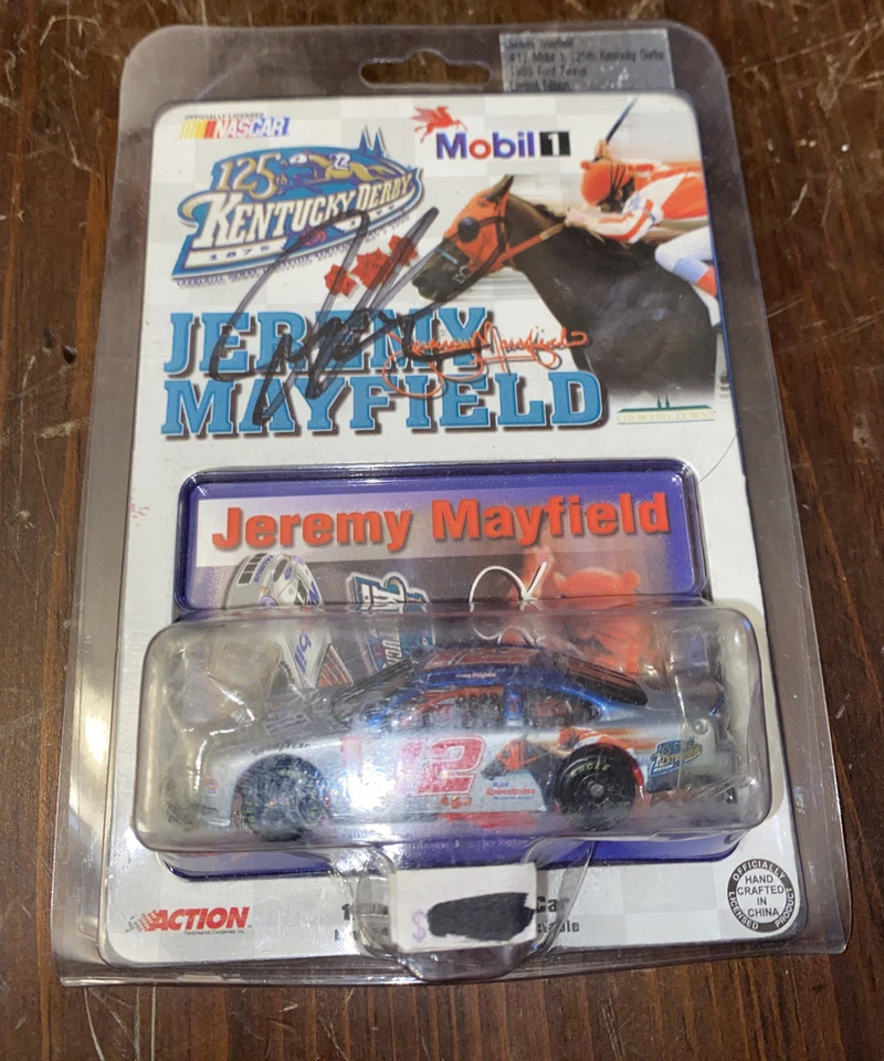 NASCAR Jeremy Mayfield #12 Mobile 1 125th Kentucky Derby 1999 autographed signed - Image 1 of 4