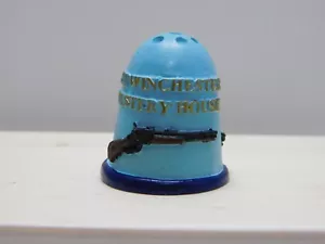 Winchester Mystery House Thimble souvenir blu da collezione San Jose California - Foto 1 di 10