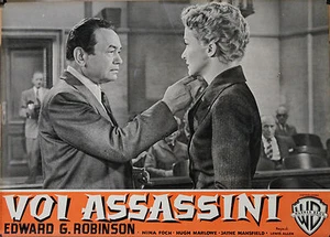 "LE TÉMOIN A ABATTRE (ILLEGAL)" Affiche originale italienne (Edward G. ROBINSON) - Picture 1 of 1
