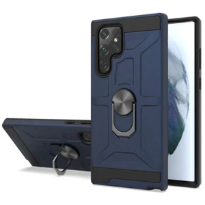 Dynamic Dual Layer Hybrid Case with Ring Holder for Samsung Galaxy S22 Ultra 5G - Picture 1 of 2