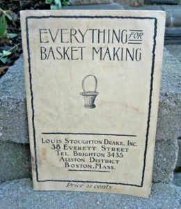 1920 Catálogo Everything For Basket Making de Louis Stoughton Drake... Boston MA - Imagen 1 de 5