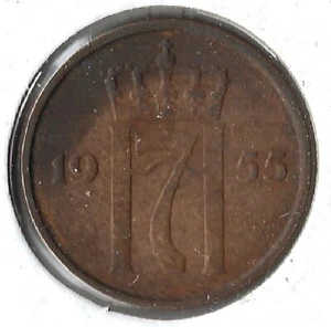 Coin Norway 2 Øre 1955 KM399 - Picture 1 of 1