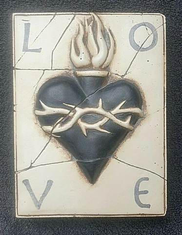 Sid Dickens Memory 1996 Series Tile Block "Sacret Heart Black" PQ38 Retired Cover