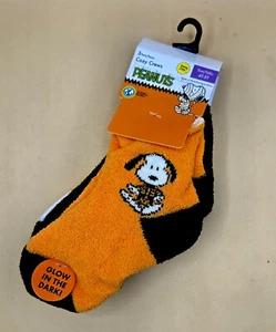 PEANUTS 3pk Acogedores Calcetines Talla 4T-5T SNOOPY, Brillan en la Oscuridad, NUEVO - Imagen 1 de 10