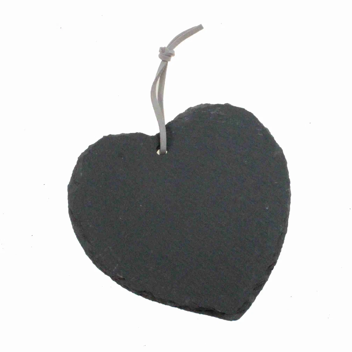 Herz Aus Schiefer – Deko-Schild „Herren Toilette“ | 10x10 Cm | Mit Juteband | Schwarz | Wanddeko | Geschenkidee