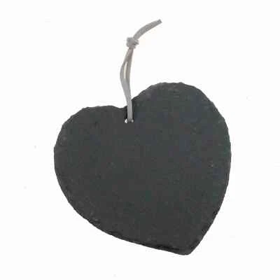 FLORAL-DIREKT Herz Schiefer Ø11cm Schieferherz Schiefertafel Schieferplatte Hänger D4-5mm