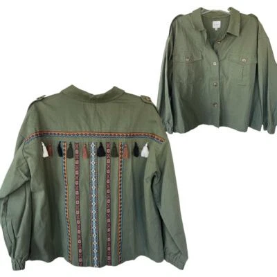 Gilli 3X Military tassel Ribbon Green Jacket size 3X - Image 1 of 4