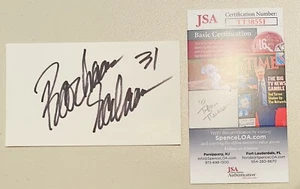 Rashaan Salaam Signed Autographed 3x5 Card JSA Certified 1994 Heisman Trophy - Picture 1 of 1