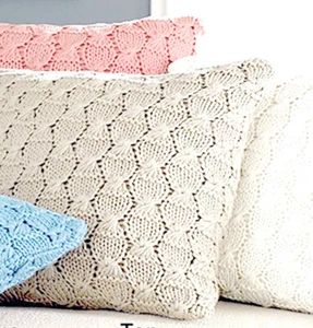Funda de almohada Sferra Charlotte marfil gruesa tejida algodón euro simulada con cremallera nueva - Imagen 1 de 6