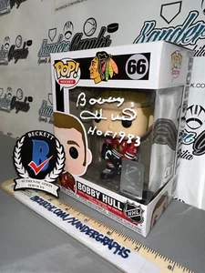 BOBBY HULL 66 SIGNED AUTOGRAPHED NHL HOCKEY HOF 1983 FUNKO POP-BECKETT BAS COA - Picture 1 of 9
