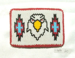 Hebilla de cinturón nativo americano abalorios EAGLE 3,5x2,5" nuevo #20 - Imagen 1 de 2