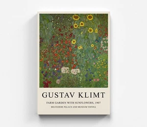 Cuadro en lienzo Gustav Klimt flor arte murales lienzo de colores arte imagen - Imagen 1 de 7