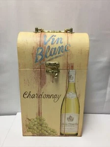 Fabrice Double Bottle 2005 Wine Box Carriers With Brass Slide Lock ☆NEW - Picture 1 of 9