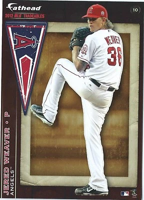 JERED WEAVER ANAHEIM LA ANGELS FATHEAD TRADEABLES 2012 REMOVABLE STICKER 10 - Image 1 of 4