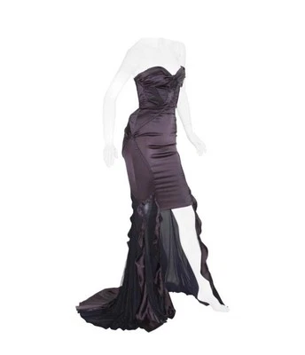 Gucci FW2005 Fishtail Silk high-low Gown Black - Image 1 of 4