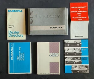 1990 Subaru Legacy Owner's Manual Warranty Booklet Wallet Pouch - Bild 1 von 4