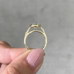 Certified 2 Carats Round VVS Lab Grown Diamond Ring With Diamond Band 10k Gold - Picture 1 of 8