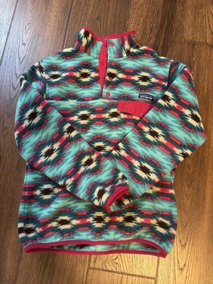 Patagonia Womens Fleece Green XS Aztec South Western Synchilla Pull Over - Image 1 of 4
