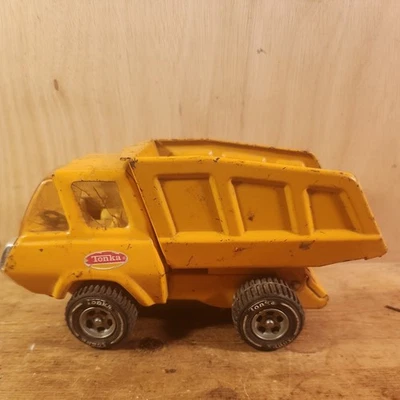 Vintage 1970's Tonka Dump Truck Mini-Series Orange Pressed Steel 9” Made in USA - Image 1 of 4