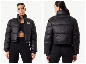 EVERLAST Sz 12 M Black Shine Short Puffer Jacket Pockets Active - Picture 1 of 10